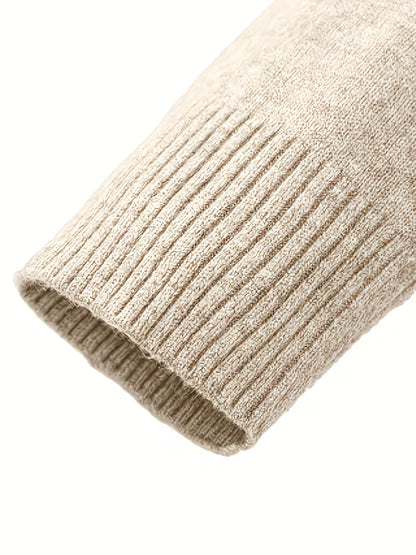 Pullover Casual Girocollo in Maglia Calda