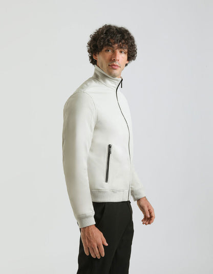 Bomber imbottito con collo lupetto