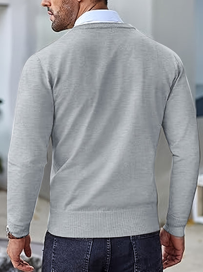 Pullover Casual Girocollo in Maglia Calda