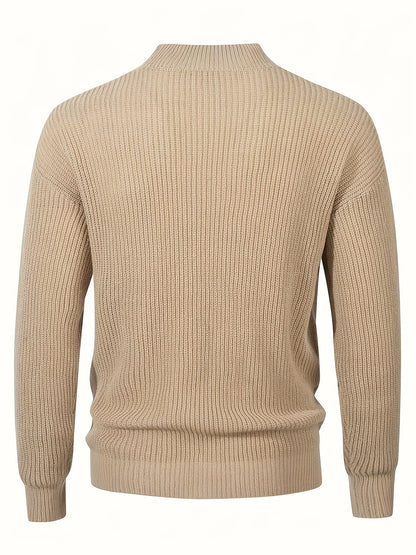 Pullover In Maglia Premium A Colore Pieno