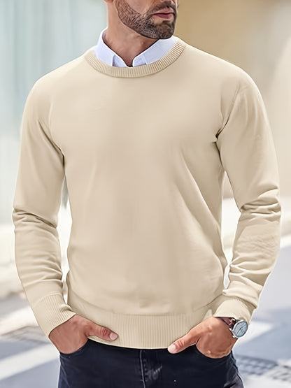 Pullover Casual Girocollo in Maglia Calda