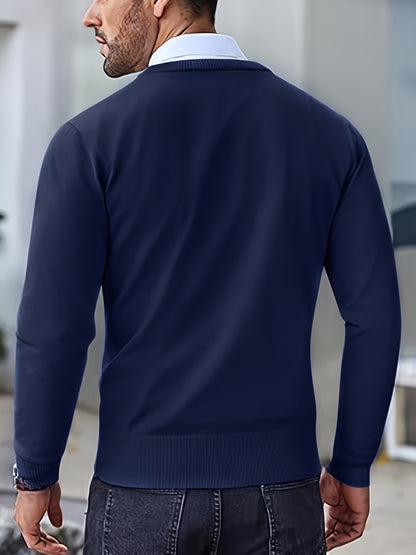 Pullover Casual Girocollo in Maglia Calda