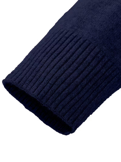 Pullover Casual Girocollo in Maglia Calda