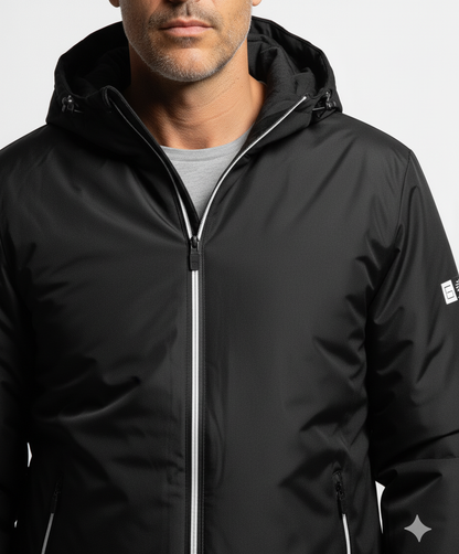 Giacca Calda Con Cappuccio E Fodera In Pile